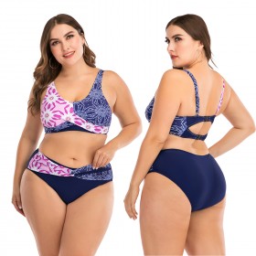 Plus size bikini sexy big cup ladies swimsuit swimwear 8813