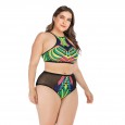 Plus size bikini gathered big cup ladies swimsuit swimsuit 6671