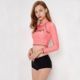 Split long-sleeved surfing suit female swimsuit hot spring swimsuit 9067