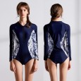 Sexy Siamese Lady Swimwear Hot Spring Surfing Diving Long Sleeve Swimsuit 94