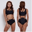 Sexy high waist bikini swimsuit sports vest was thin swimsuit 9538