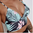 Sexy high waist bikini swimsuit wearing a rope strap was thin swimsuit 9525
