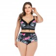 Large size bikini underwire large cup ladies swimsuit swimsuit 6652