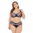 Plus size bikini gathered big cup ladies swimsuit swimsuit 6669