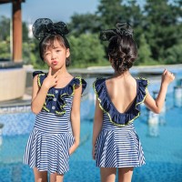 Children's one-piece swimsuit female baby spa skirt swimsuit lace edge cute princess 1013
