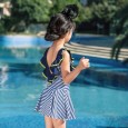 Children's one-piece swimsuit female baby spa skirt swimsuit lace edge cute princess 1013