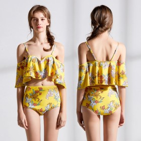 Hot spring sexy lady swimsuit sexy ruffled bikini 9097