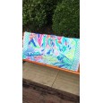 Pure cotton beach towel style active printing sports swimming children's large size adult bath towel 160 * 80