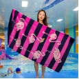 Large bath towel Nordic ethnic style big flower active printing bathroom bath seaside thickened pure cotton beach pad towel