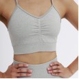 New yoga wear moisture wicking shirt exposed navel sports tight sexy running bra female