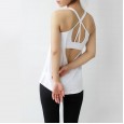 Fake two-piece vest loose blouse with sports yoga suit sports vest female loose
