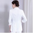 Small suit jacket professional wear spring and summer new solid color acetate lapel jacket one button suit female jacket