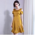 Short-sleeved embroidery plus size dress spring new women's fashion vest skirt women