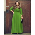 Hot sale new women's plus size deep V net color big swing skirt 7 colors optional sexy dress