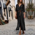 Hot sale autumn and winter fashion loose long sleeve big swing shirt long skirt women