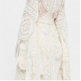 Hot Bohemian plus size women's summer vacation style with lace cardigan long section