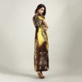 Women's summer new beach skirt bohemian dress plus size ice silk dress hot sale