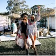 Spring and summer hot dresses British women's v-neck single-breasted big swing print dress