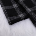 Autumn and winter woolen coat women's plaid brushed coat