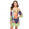 Women's dresses beach sling dresses hot sale new printed milk silk plus size skirt
