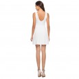 Summer new hot models pure white simple small fresh halter pleated dress women's clothing