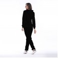 Women's casual suit spring and autumn new women's hooded Christmas element sweater trousers two-piece suit