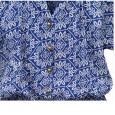 Hot selling summer women's new short-sleeved printed cotton casual wild V-neck button dress