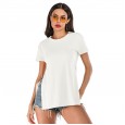 Xiaxin casual solid color t-shirt women's short-sleeved loose bottoming shirt
