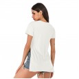 Xiaxin casual solid color t-shirt women's short-sleeved loose bottoming shirt