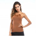 Bowknot sexy backless knitted camisole female summer new bottoming shirt