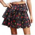 Hot short skirt high waist was thin new skirt female summer large size a-line skirt women