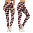 Hot selling new women's check printed casual pants slim slimming pants women tide