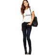 Hot Selling New Alphabet Character Print Tops Women's Round Neck Sexy Short Sleeve T-Shirt Women