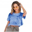 Printed short-sleeved t-shirt women's trendy women's fashion short women's loose summer wild top