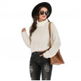 Autumn and winter new sweater women's solid color long-sleeved turtleneck pullover sweater