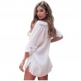 Ladies top new style button long sleeve shirt