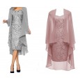 Summer women's V-neck irregular dress two-piece tide