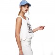 Summer new women's bottoming knit sweater hot printing short vest