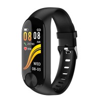 XANES® Y10 0.96'' IPS Color Screen IP67 Waterproof Smart Watch Heart Rate Monitor Message Push Sports Fitness Sports Bracelet - Black 