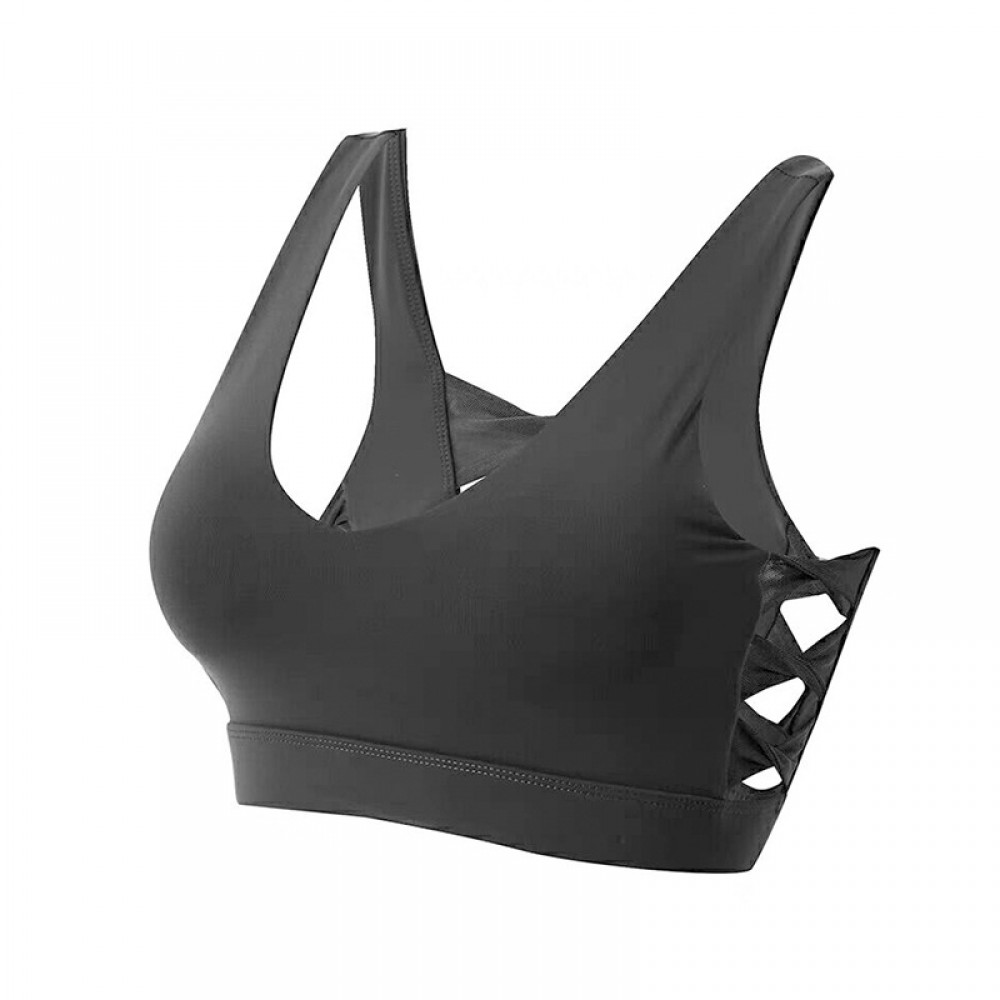 Spring and summer new sports bra gathered fitness sexy beautiful back breathable yoga clothes plus size sports vest women