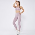 Mesh splicing sports bra type double-sided nylon running fitness beautiful back shockproof yoga bra