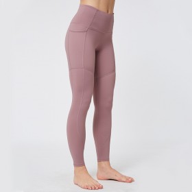 New yoga pants female nude high elastic running high waist sports tight running fitness pants female