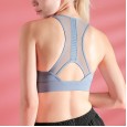 New sports mesh splicing beautiful back bra running breathable gathering mesh sports training sports underwear