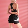 New sports mesh splicing beautiful back bra running breathable gathering mesh sports training sports underwear