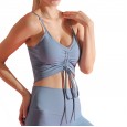 New yoga fitness vest female drawstring dual-purpose nylon sports sling beauty back sexy sports top