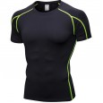 Men's PRO tight short-sleeved fitness sports running training clothes elastic quick-drying clothes short-sleeved T-shirt clothes 1053