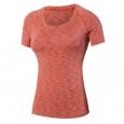 Ladies PRO Sports Fitness Yoga Training Skinny Elastic Quick-drying Short Sleeve Shirt Camo T-shirt Clothes 5003