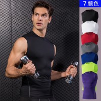Men's tight training vest PRO sports running fitness basketball stretch quick-drying vest clothes 1002