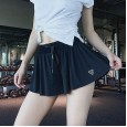 Summer new anti-glare sports shorts women loose fake two-piece running casual skirt pants high waist fitness hot pants