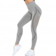 Sexy peach hip high waist yoga pants female abdomen fitness pants knitted seamless quick-drying breathable training